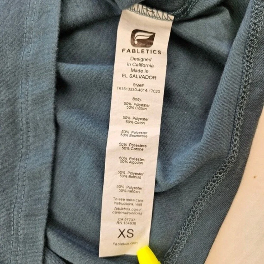 Fabletics Pryor Tank, Size XS, Dusk / Dark Blue, Excellent Used Condition